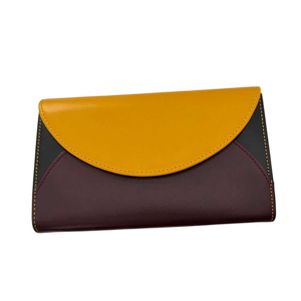 HESTER VAN EEGHEN Leather Wallet Color Block New Rare